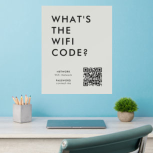WiFi Code Wall Decal   QR Connect Wi-Fi Network