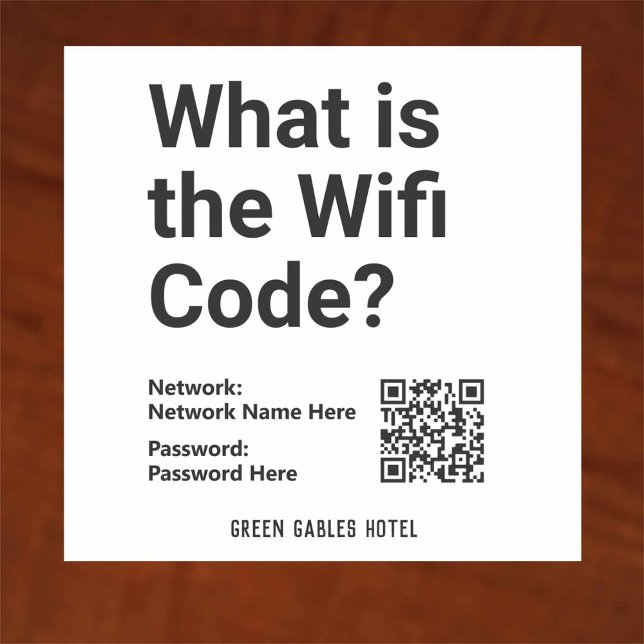 WiFi Code with QR Code on a Sticker (Creator Uploaded)