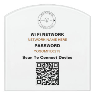 Wifi Details Door sign