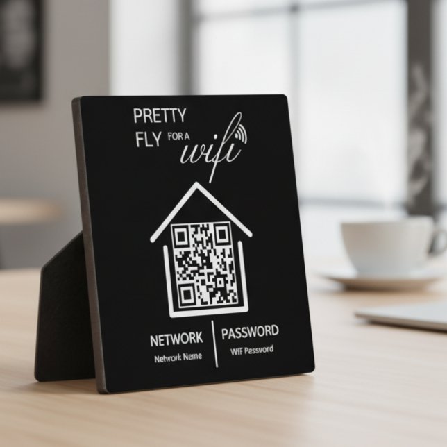 WiFi Details Pretty Fly for a wifi QR Code Plaque (Creator Uploaded)
