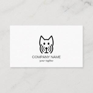 Wifi Dog  Modern Cute Animal Business Card