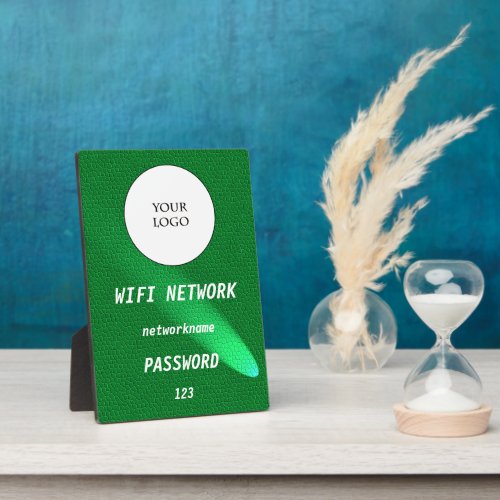 Wifi Green Leather with Comet Streaks Plaque