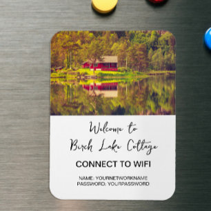 WiFi Info for Vacation Rental, Home, Business Magnet