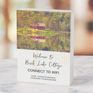 WiFi Info for Vacation Rental, Home, Business Wooden Box Sign