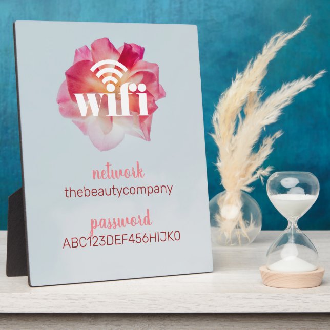 Wifi Information *Modern Hospitality* Beauty Plaque (Side)