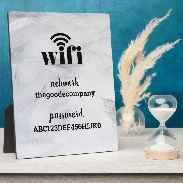 Wifi Information *Modern Hospitality* Paint Plaque | Zazzle