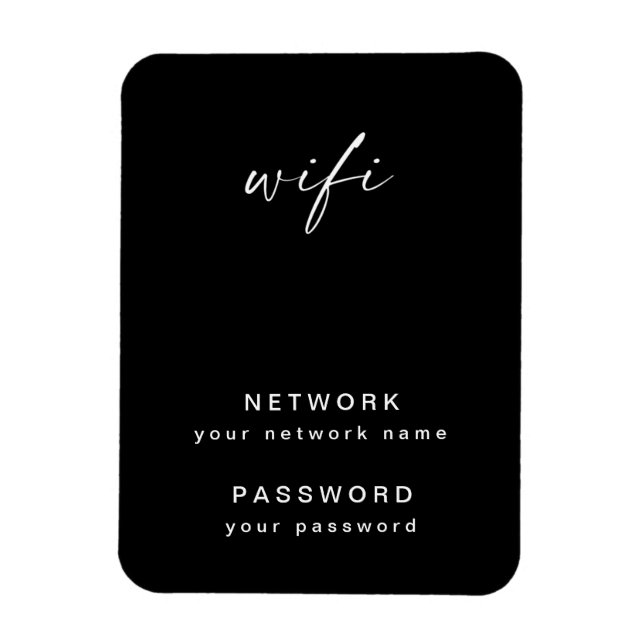 Wifi Information Refrigerator Magnet (Vertical)