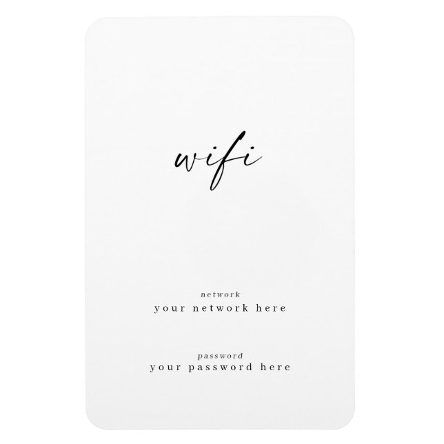 Wifi Information Refrigerator Magnet (Vertical)