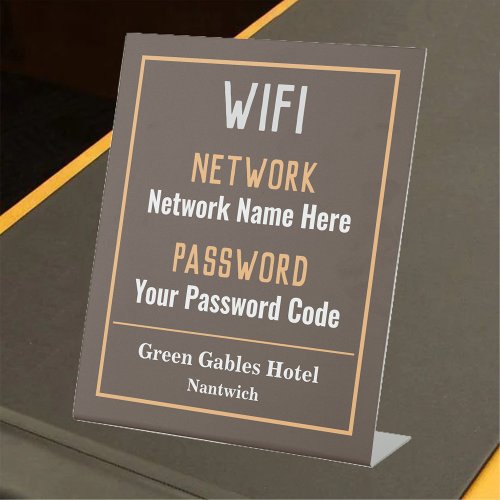 WiFi Instructions Pedestal Sign