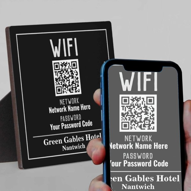 WiFi Instructions with QR Code Plaque (Creator Uploaded)