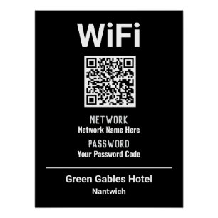WiFi Instructions With QR Code Poster