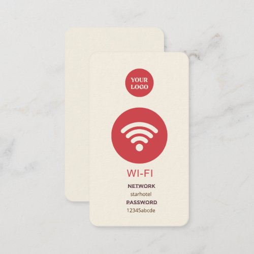 Wifi Internet Hotel Cafe Business Card