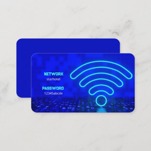 Wifi Internet Network and Password Guest Business Card