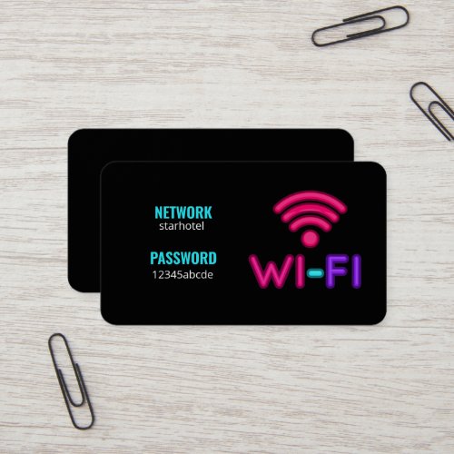 Wifi Internet Network Password Business Card