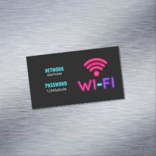 Wifi Internet Network Password Business Card Magnet