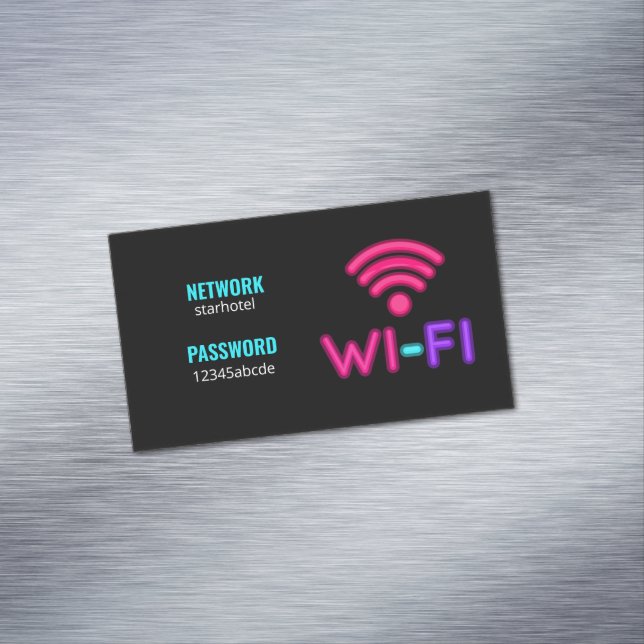 Wifi Internet Network Password Business Card Magnet (In Situ)