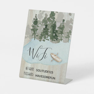 WiFi Internet Password  Lake House Pedestal Sign