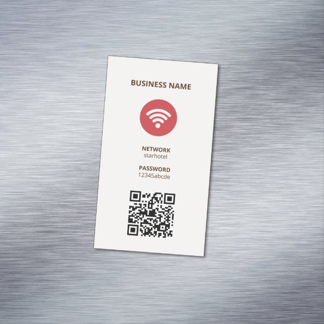 Wifi Internet QR Code Business Card Magnet (In Situ)