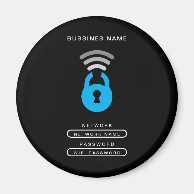 WiFi Key tech logo template Magnet (Front)