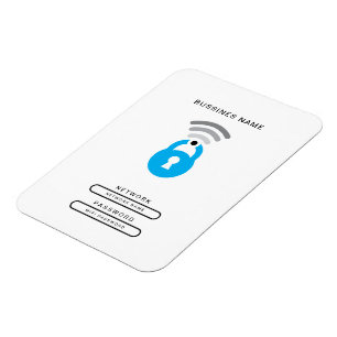 WiFi Key tech logo template Magnet