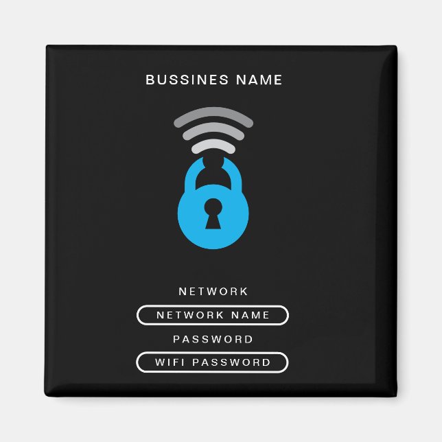 WiFi Key tech logo template Magnet (Front)