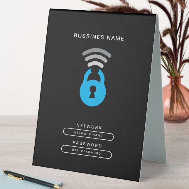 WiFi Key tech logo template Table Tent (In SItu (Table))