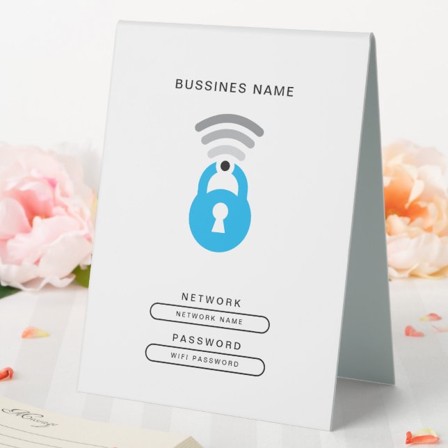 WiFi Key tech logo template Table Tent (In SItu (Wedding))