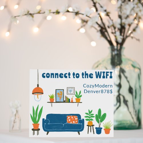 WIFI Login Password Cute Living Room Sofa  Foam Board