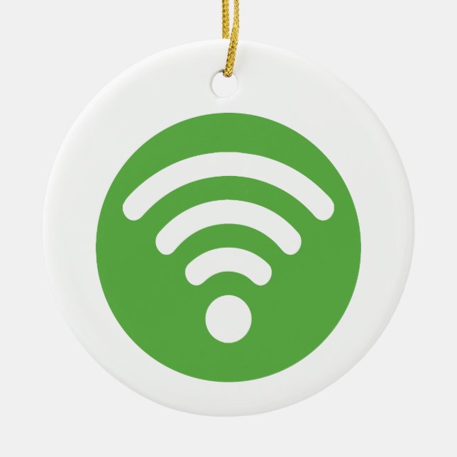 WiFi Logo Ceramic Ornament (Front)