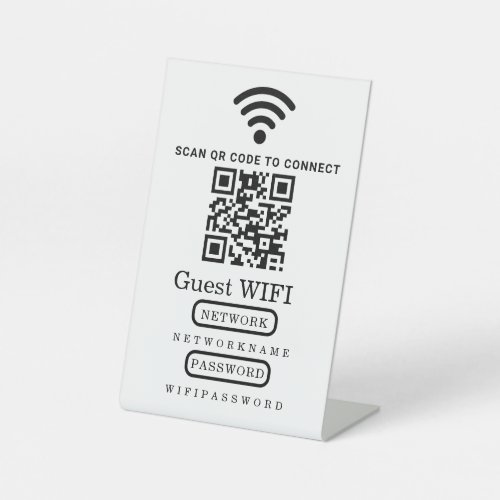 WiFi / Menu QR Code Sign