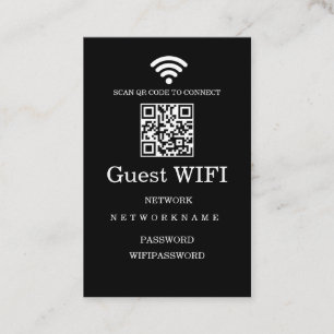 Wifi Morden Network Qr Code Business card