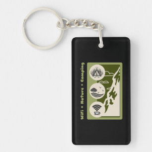 WiFi + nature = camping adventure camping Keychain