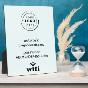Wifi Network and Password Business Retail Plaque