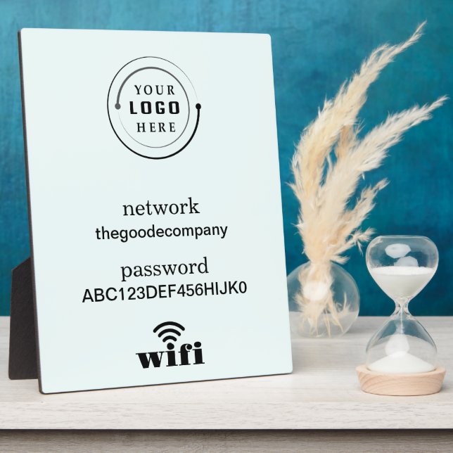 Wifi Network and Password Business Retail Plaque (Side)