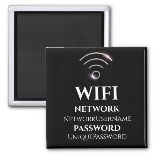  WiFi Network and Password Magnet