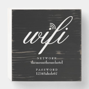Wifi Network and Password Sign