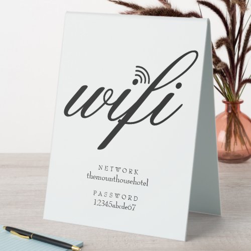 Wifi Network and Password Sign