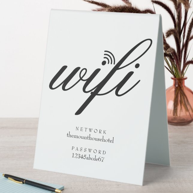 Wifi Network and Password Sign (In SItu (Table))