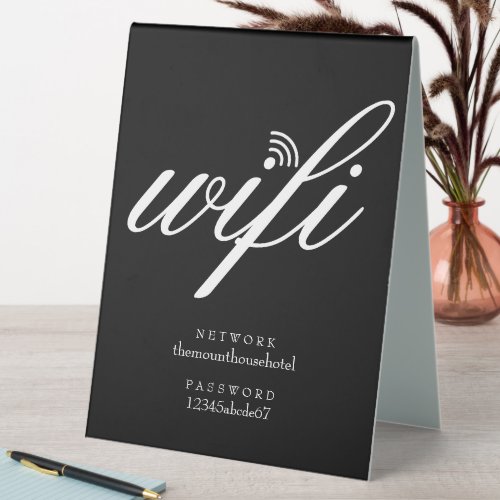 Wifi Network and Password Sign