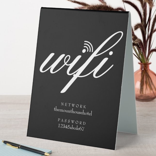 Wifi Network and Password Sign (In SItu (Table))