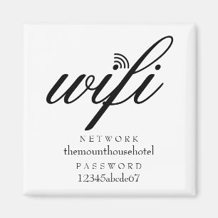 Wifi Network and Password Sign Magnet