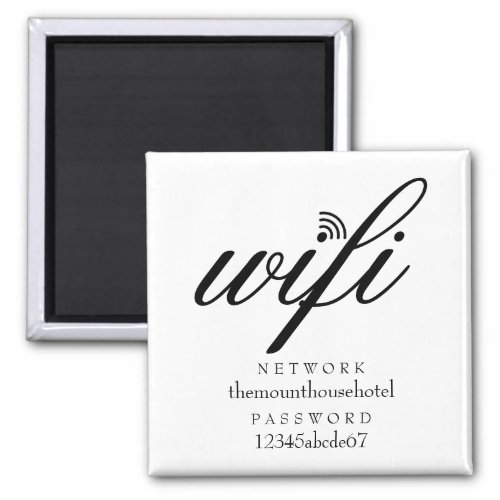 Wifi Network and Password Sign Magnet
