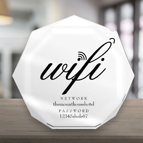 Wifi Network and Password Sign Photo Block
