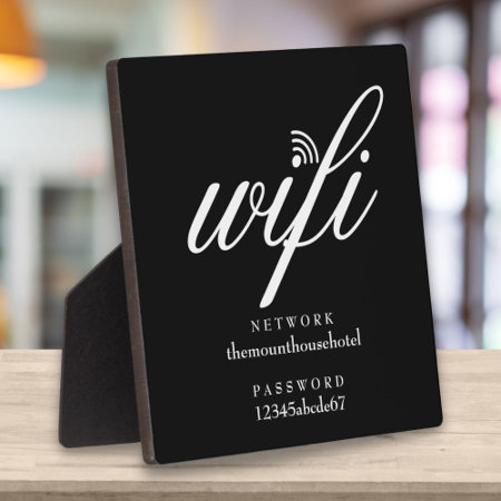 Wifi Network And Password Sign Plaque