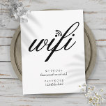 Wifi Network and Password Sign Postcard<br><div class="desc">Cool script wifi sign that can be personalised with your network and password details.</div>