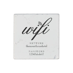Wifi Network and Password Sign Stone Magnet