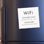 WiFi Network Password Airbnb Guest House Fridge Magnet<br><div class="desc">Provide your guests with WiFi details with this convenient magnet,  featuring custom text of your choice. Easily add your own text by clicking on the "personalize" option.</div>