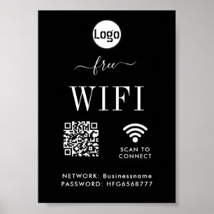 WIFI Network Password QR Code Poster