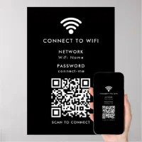 Wifi Password Sign Wifi QR Magnet QR Code Scanner Guest Wifi Password 