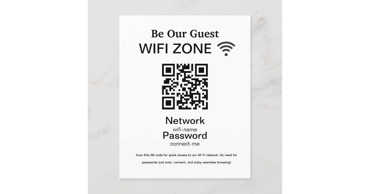 Wifi Network | QR Code Internet Scan to Connect Flyer | Zazzle